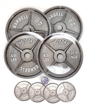 "One More" Barbell Plate 4 Plate 4 Coaster 1 Phone Grip Super-Deal!!!