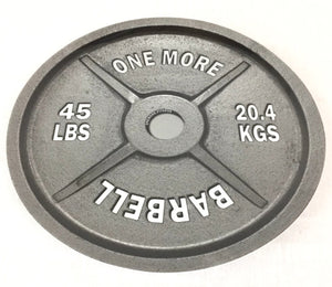 "ONE MORE" 1M Sports Barbell Weight Plate