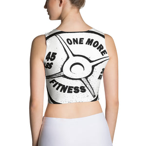 ONE MORE Barbell Print Sublimation Cut & Sew Crop Top